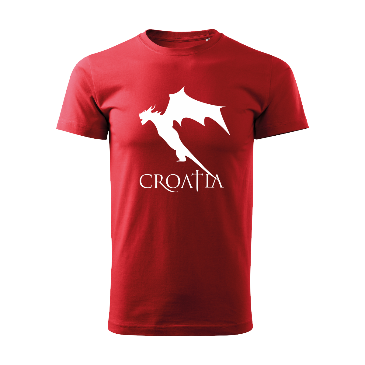Crvena majica s bijelim zmajem Hrvatska simbol
